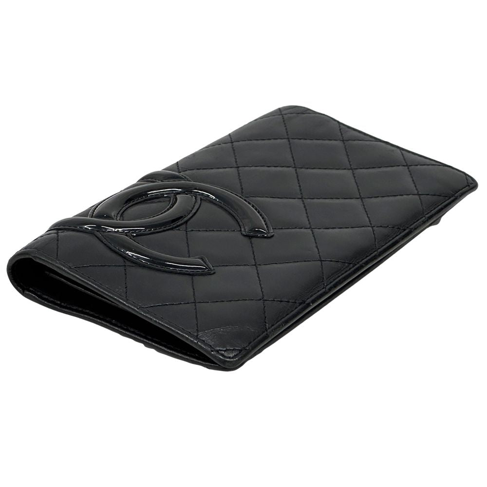 Chanel Wallet Cambon Lambskin Black Bifold — view 3