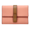 Loewe Wallet Trifold Soft Gray Necklace Vertical Small Pink Brown Orange