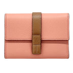 Loewe Wallet Trifold Soft Gray Necklace Vertical Small Pink Brown Orange