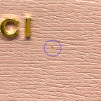 Gucci Wallet Script Coin Case Leather Pink Gold Purse with Key Chain Simple — view 6