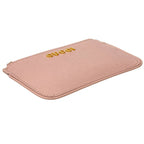 Gucci Wallet Script Coin Case Leather Pink Gold Purse with Key Chain Simple — view 3