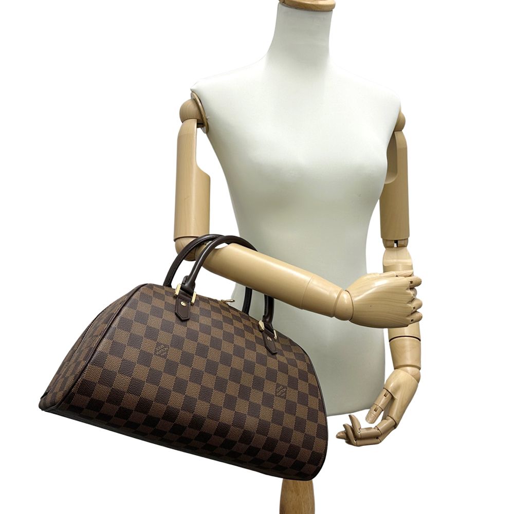Louis Vuitton Bag Damier Handbag Riviera Ebene Brown — view 7