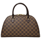 Louis Vuitton Bag Damier Handbag Riviera Ebene Brown — view 2