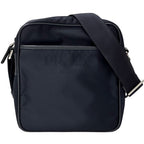 Prada Logo Jacquard Shoulder Bag Nylon Navy Triangle Crossbody Simple