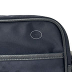 Prada Logo Jacquard Shoulder Bag Nylon Navy Triangle Crossbody Simple — view 8