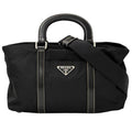 Prada 2-Way Shoulder Bag Nylon Black Going Out Adult Simple Large