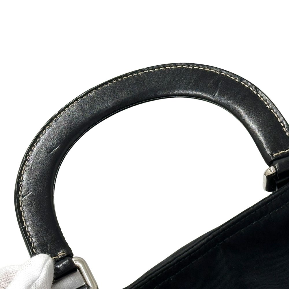 Prada 2-Way Shoulder Bag Nylon Black Going Out Adult Simple Large — view 8