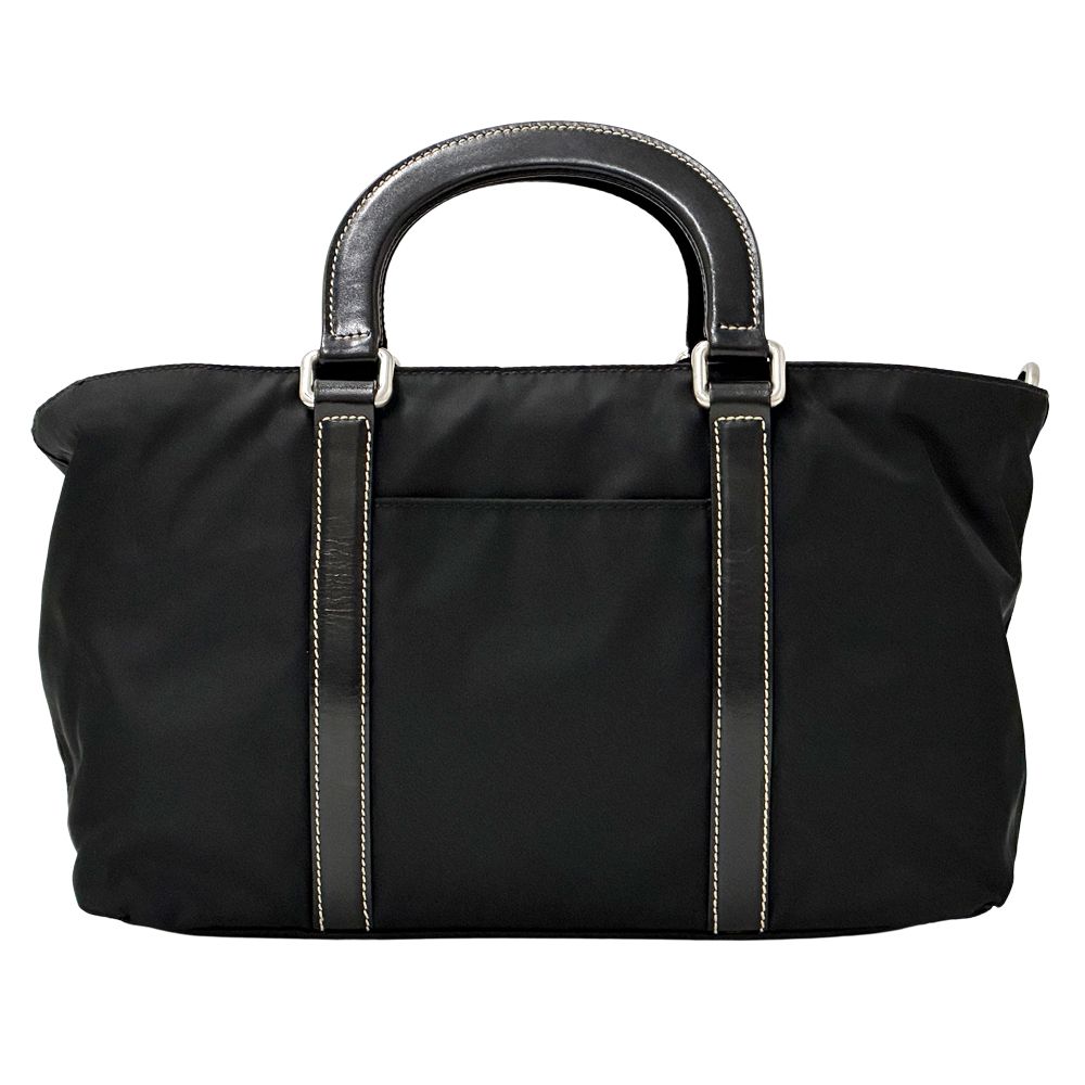 Prada 2-Way Shoulder Bag Nylon Black Going Out Adult Simple Large — view 2
