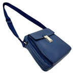 Prada Shoulder Bag Saffiano Blue Triangle Logo — view 6