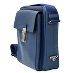 Prada Shoulder Bag Saffiano Blue Triangle Logo — view 3
