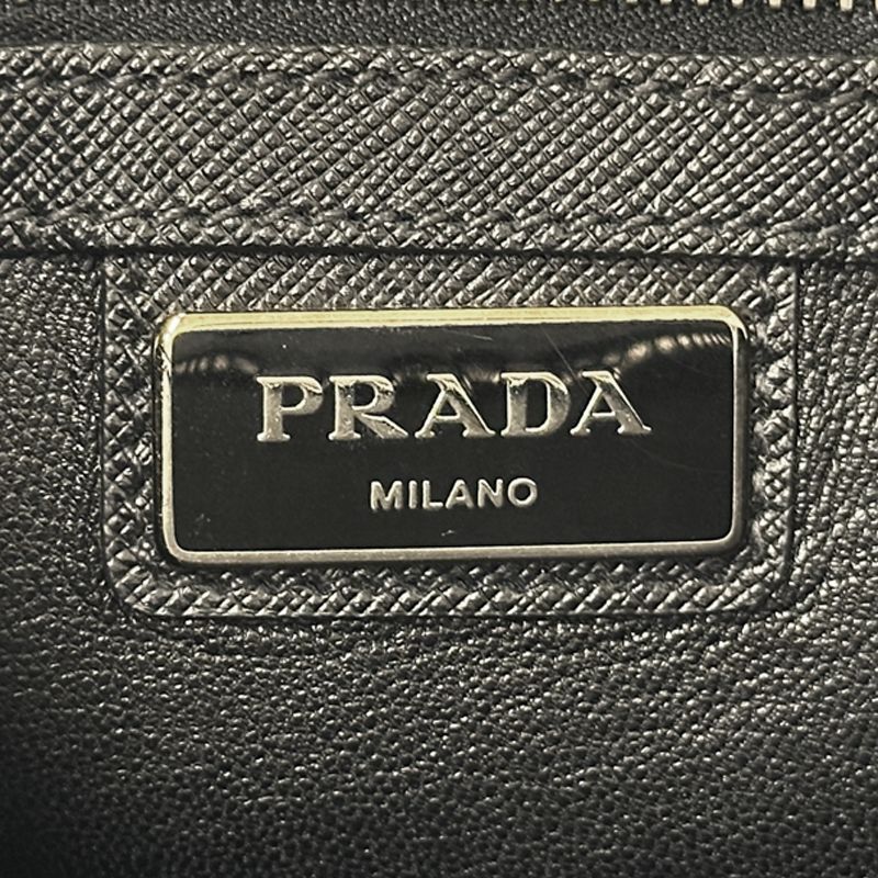 Prada Shoulder Bag Saffiano Blue Triangle Logo — view 7