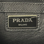 Prada Shoulder Bag Saffiano Blue Triangle Logo — view 7