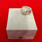 Hermes Vintage Mexico Ring 925 Sterling Silver Gold
