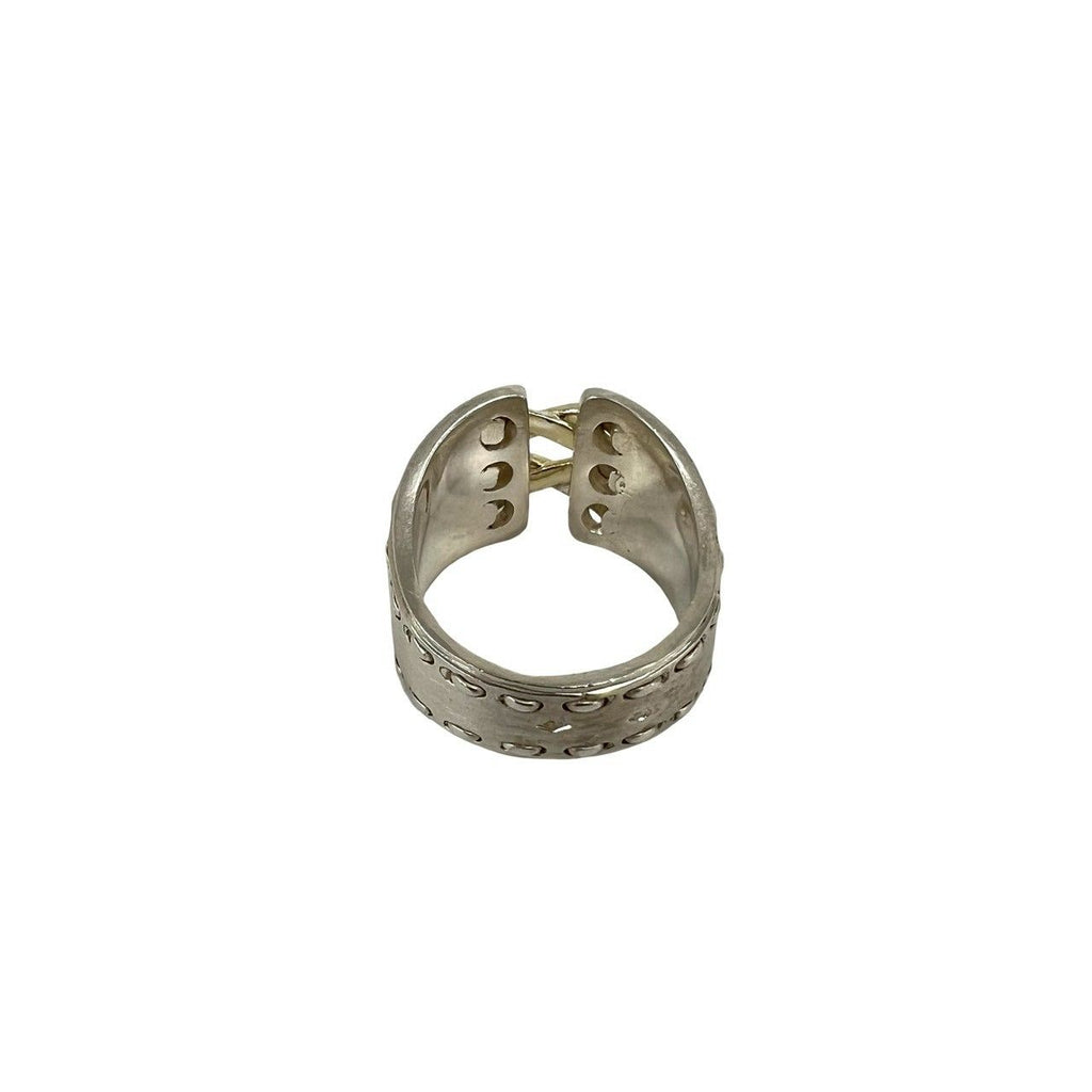 Hermes Vintage Mexico Ring 925 Sterling Silver Gold — view 6