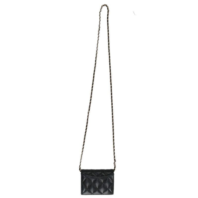 Chanel CC Logo Caviar Leather Chain — view 2