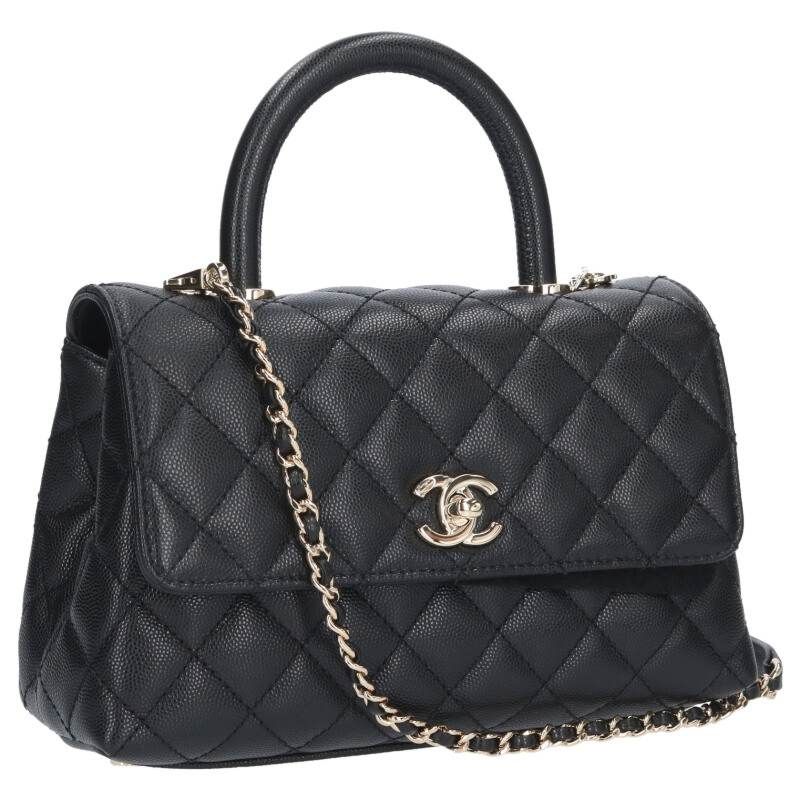 Chanel Coco Handle 24 Caviar Leather Handbag
