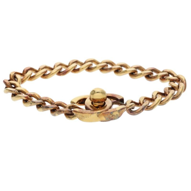 Chanel CC Logo Turnlock Chain Bracelet — view 4