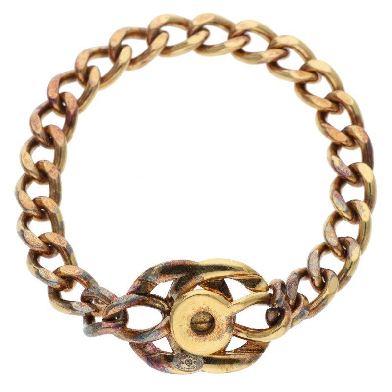 Chanel CC Logo Turnlock Chain Bracelet — view 2