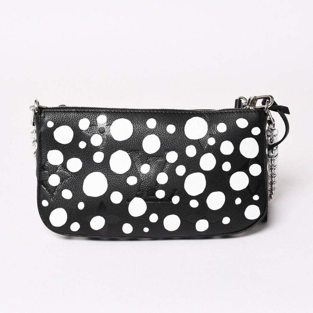 Louis Vuitton Multi Pochette Accessoires Shoulder Bag Black Silver Yayoi Kusama — view 2