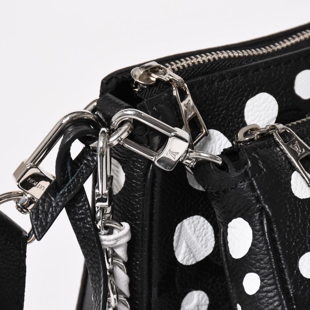 Louis Vuitton Multi Pochette Accessoires Shoulder Bag Black Silver Yayoi Kusama — view 7