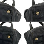 Chanel New Travel Line Handbag Satchel Black Nylon Canvas — view 6