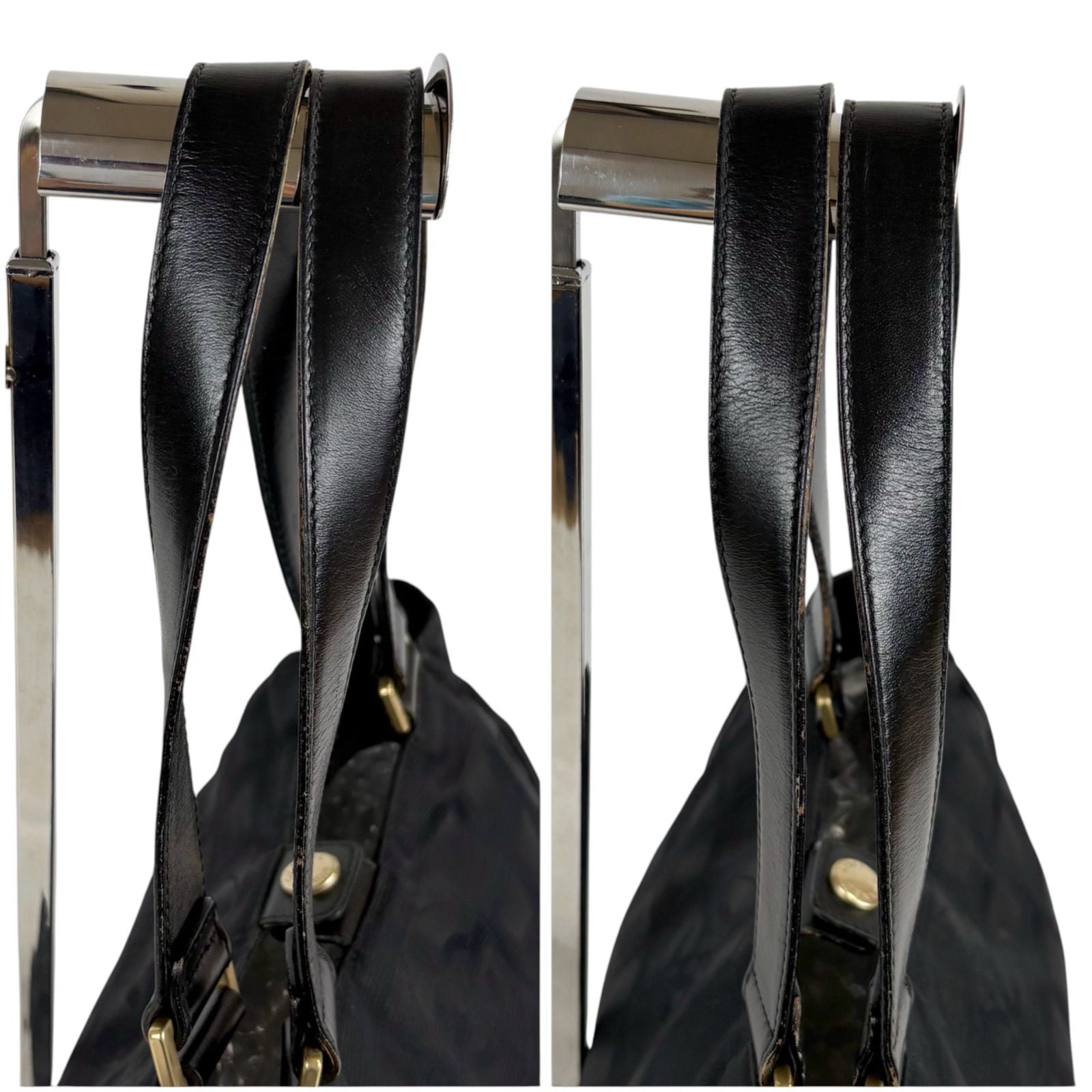 Chanel New Travel Line Handbag Satchel Black Nylon Canvas — view 7
