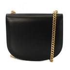 Celine Triomphe Besace Clair Chain Shoulder Bag Leather Black KH — view 3