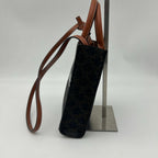 Celine Mini Barty Calcaba 2-Way Shoulder Bag Triomphe Canvas Tan Dark Brown — view 4