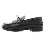 Hermes Destin Loafers Ro Heels Fringe Studs Decoration 34 Black BB — view 2