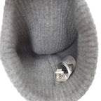 Celine Triomphe Heritage Cashmere Knit Hat Beanie TU Gray — view 6