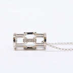 Celine Polished 750 Pave Diamond Vintage Necklace — view 3