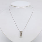 Celine Polished 750 Pave Diamond Vintage Necklace — view 8