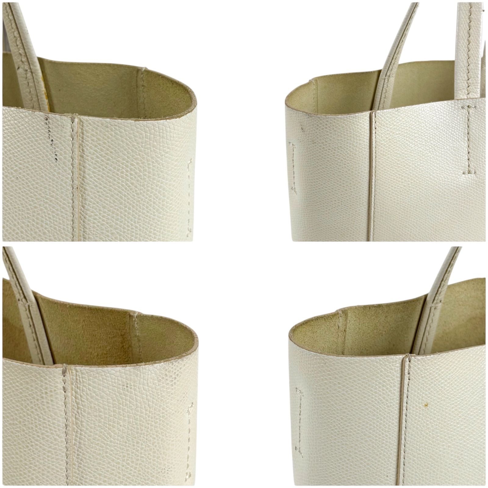 Celine 2-Way Tote Shoulder Bag Vertical Cover Small Leather Black White Ivory — view 5