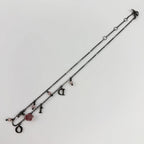 Dior Necklace Metal Rhinestone Silver Pink Vintage — view 3