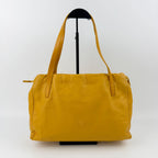 Loewe Tote Shoulder Bag Leather Yellow Vintage