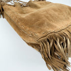 Prada Shoulder Bag Suede Brown Vintage — view 8