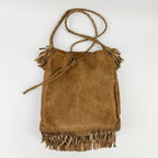 Prada Shoulder Bag Suede Brown Vintage — view 3