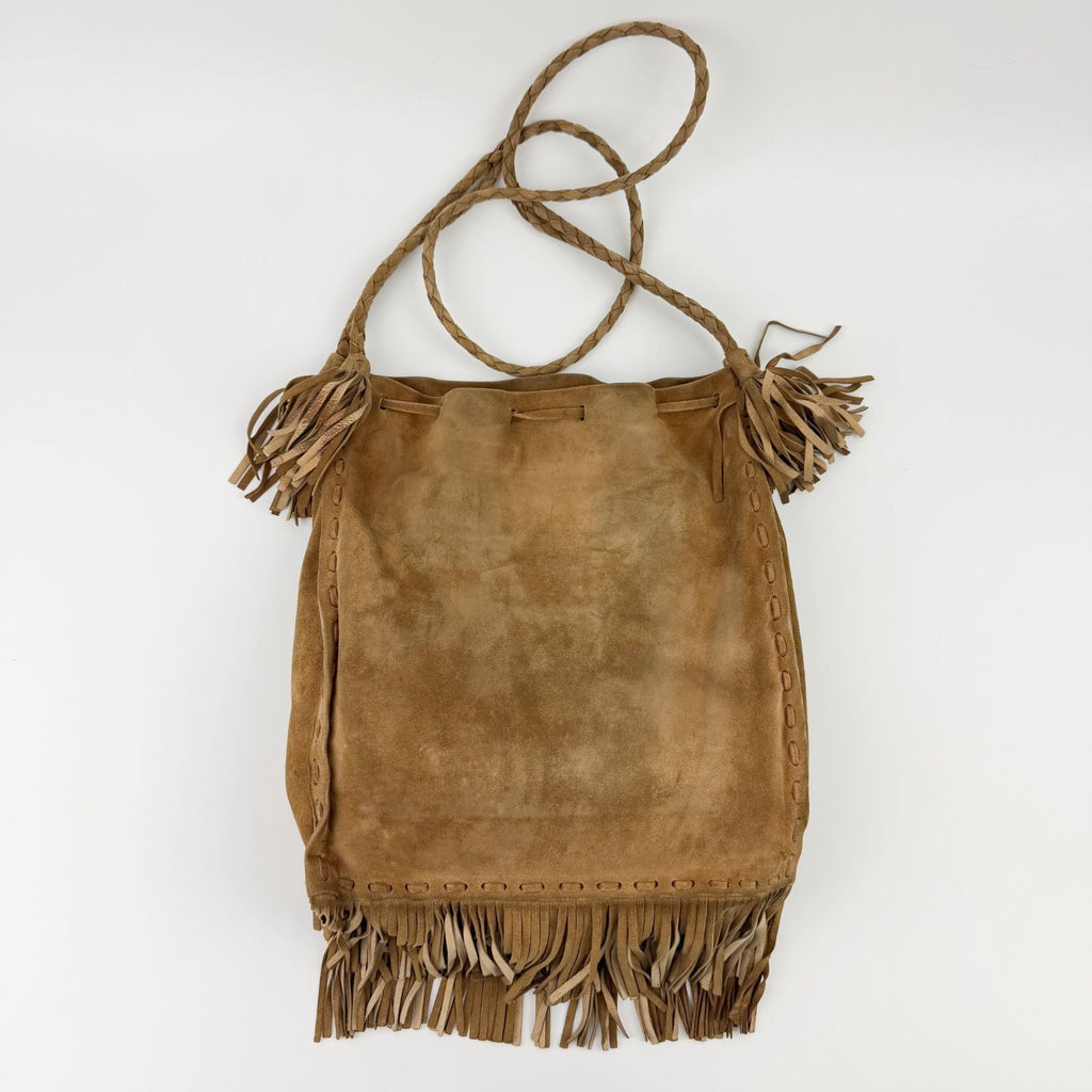 Prada Shoulder Bag Suede Brown Vintage — view 4