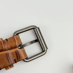 Celine Belt Leather Brown Silver Vintage — view 7