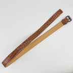 Celine Belt Leather Brown Silver Vintage — view 4