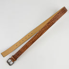 Celine Belt Leather Brown Silver Vintage — view 3