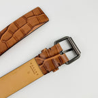 Celine Belt Leather Brown Silver Vintage — view 5
