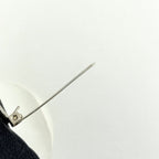 Chanel Camellia Brooch Corsage Flower Ribbon Fabric White Black — view 3