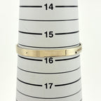 Chanel CC Logo Rhinestone Bangle Silver Plated Bracelet — view 8