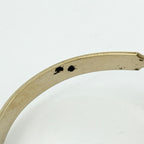Chanel CC Logo Rhinestone Bangle Silver Plated Bracelet — view 5