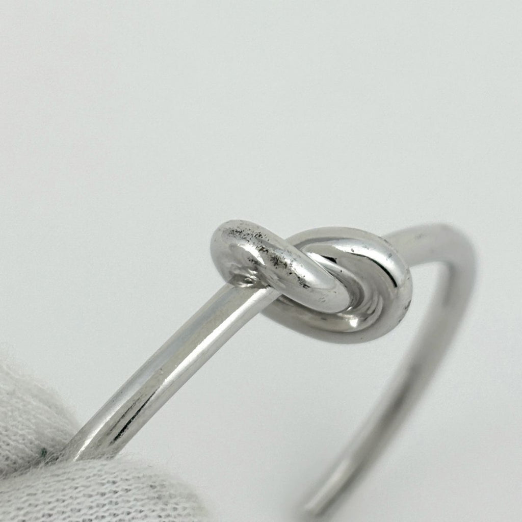 Celine Knot Extra Thin Bracelet Metal Silver — view 4