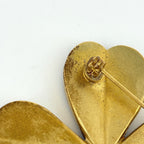 Chanel CC Logo Brooch Clover Gold Plated — view 5