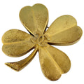 Chanel CC Logo Brooch Clover Gold Plated