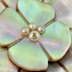 Chanel Faux Pearl Brooch Camellia Shell White — view 4