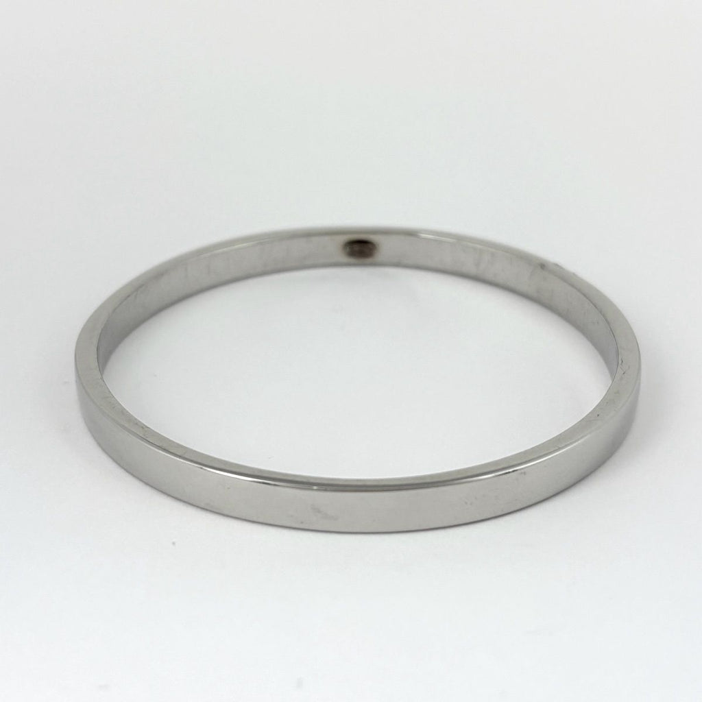 Chanel Logo Bangle Metal Silver Bracelet — view 3